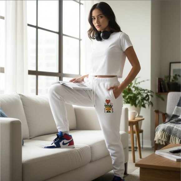 Joggers – Cross Colours – Black Lives Are Loved Graphic Drawstring Pockets S - Picture 1 of 5